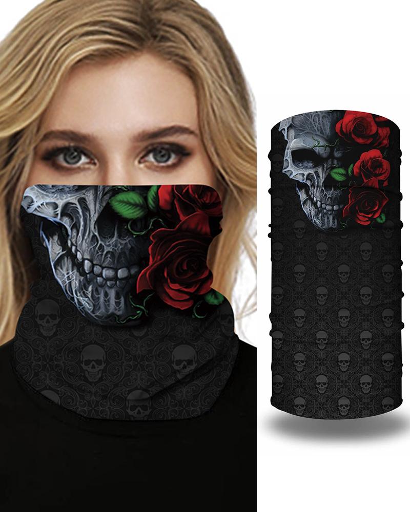 

Skull Print Breathable Face Bandana Magic Scarf Headwrap Balaclava, Style4