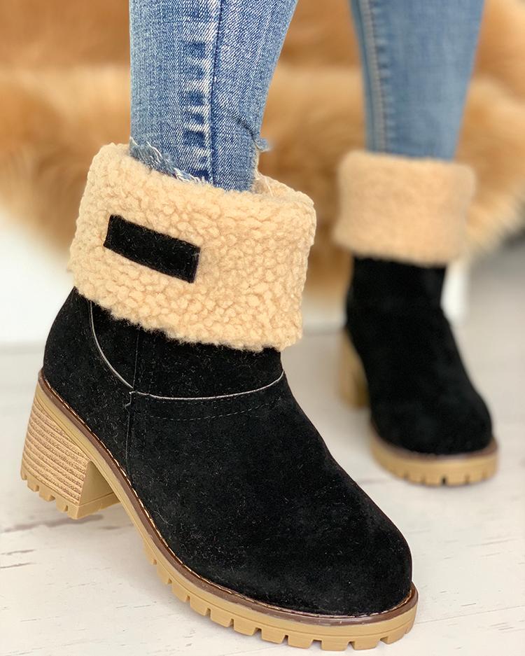 

Multi-way Non-Slip Chunky Heeled Boots, Black