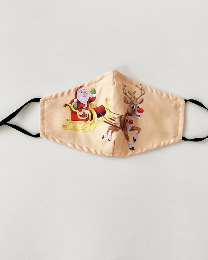 

Christmas Print Valve PM 2.5 Face Mask With Filter For Kids, Style10