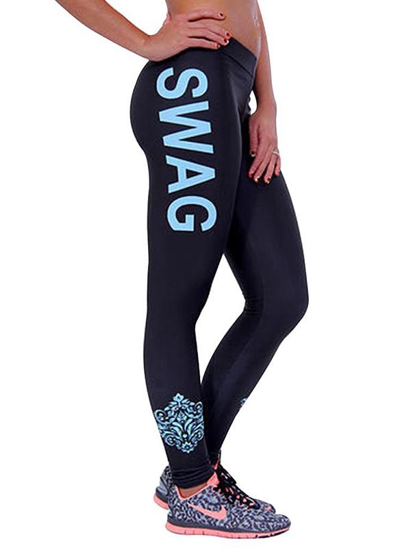 

Unisex Women Fashion Letter Skinny Pants Leggings Bottom Stretchable, Red