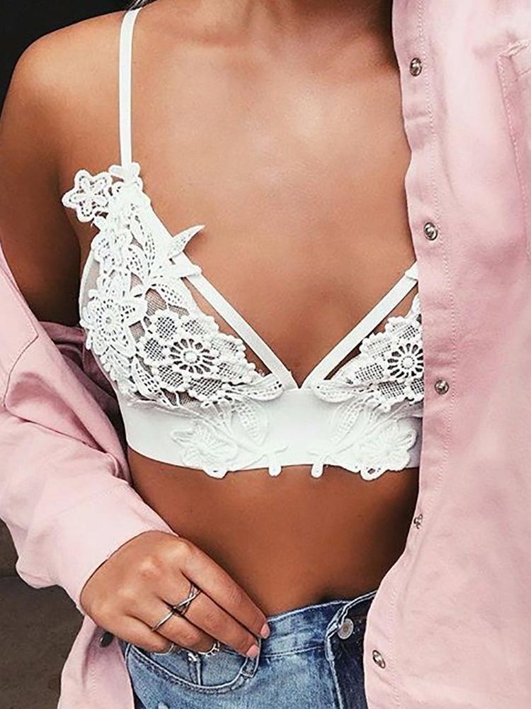 

Floral Lace Hollow Out Bralette