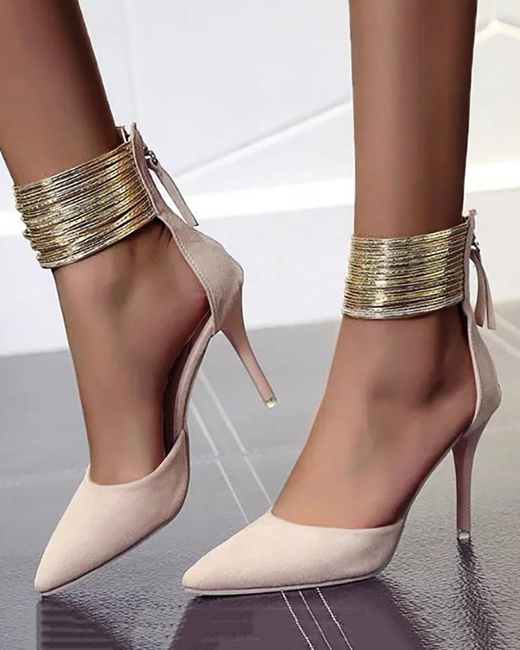 

Office Look Pointed Toe High Heels, Nude