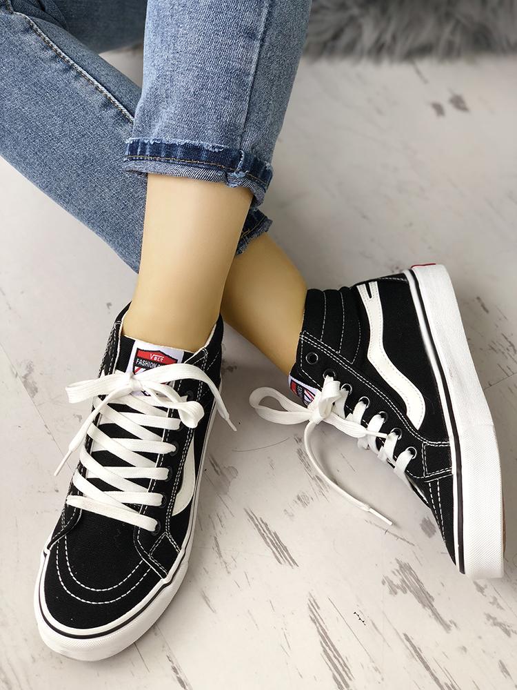 

Trendy High Top Canvas Sneakers