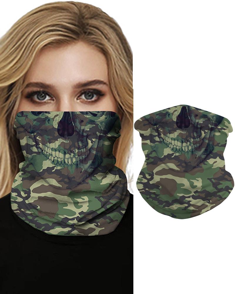 

Skull Print Breathable Face Bandana Magic Scarf Headwrap Balaclava, Style3