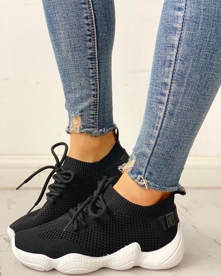 

Net Surface Breathable Non-Slip Sneakers, Black