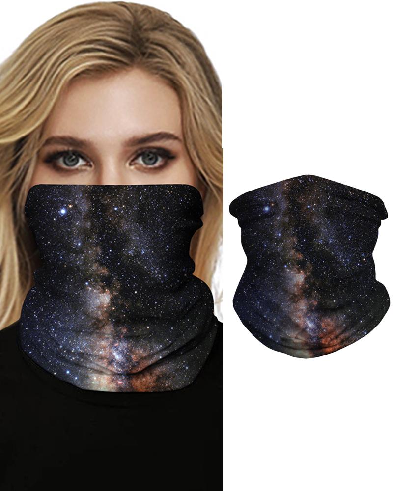 

Sparkle Sky Print Breathable Face Bandana Magic Scarf Headwrap Balaclava, Style15