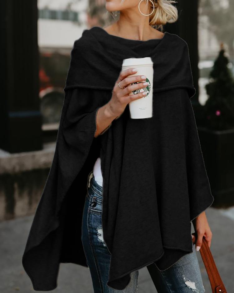 

Irregular Off Shoulder Dip Hem Casual Blouse