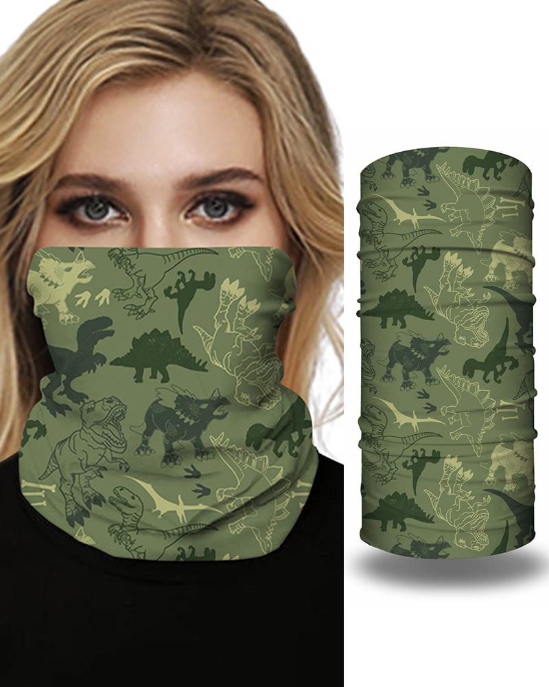 

Print Breathable Face Bandana Magic Scarf Headwrap Balaclava, Green