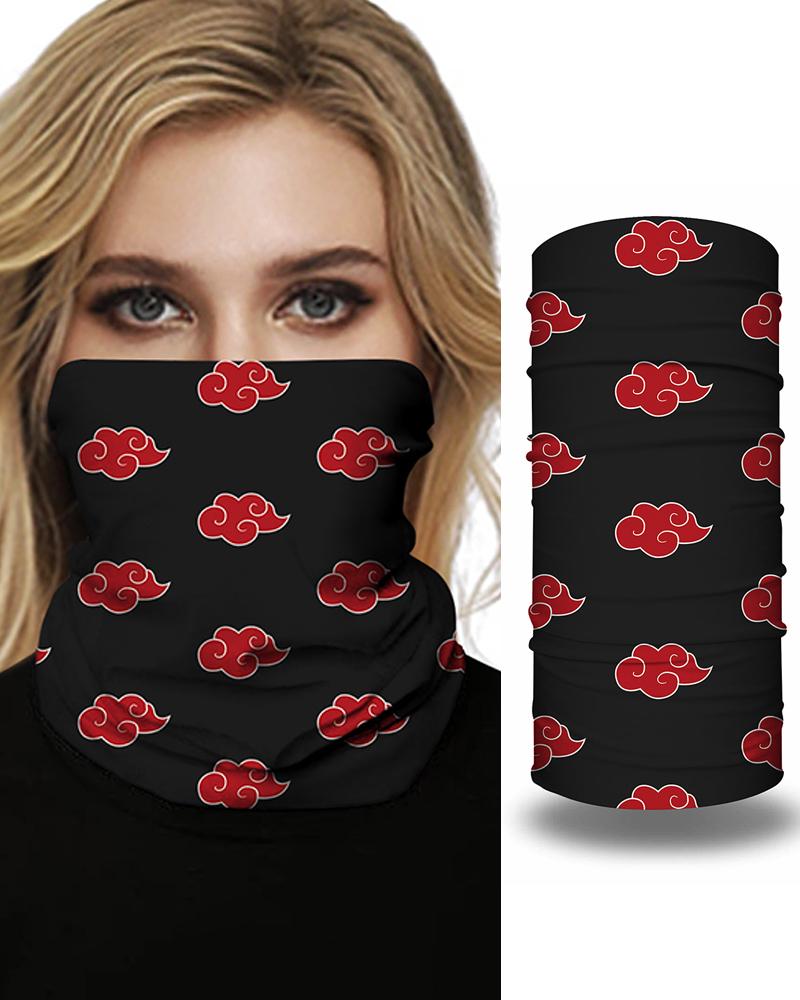 

Print Breathable Face Bandana Magic Scarf Headwrap Balaclava, Black