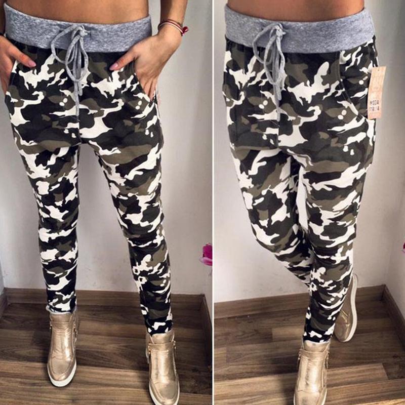 

Sport Style Camouflage Print Drawstring Waist Full Casual Jogging Pants, Multicolor