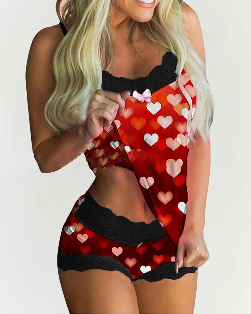 

Patterns Print Strap Tanks With Shorts Sexy Sets, Style1