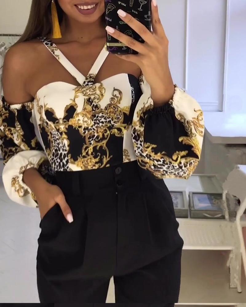 

Halter Neck Cold Shoulder Top