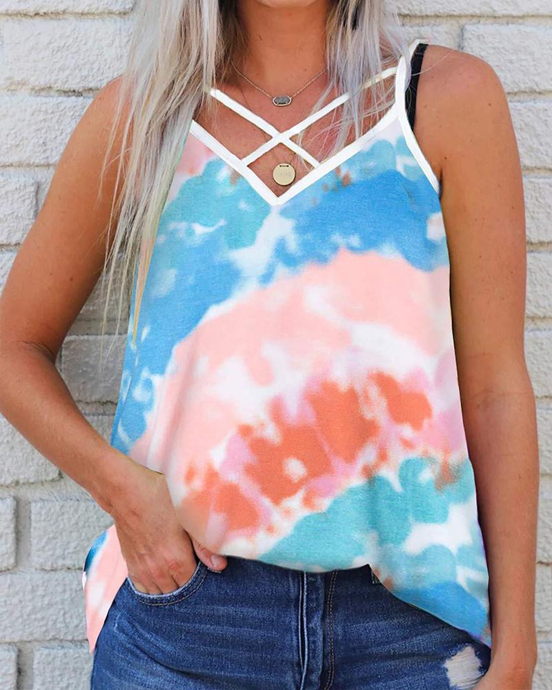 

Tie Dye Cami Top, Blue