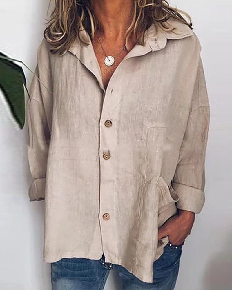 

Long Sleeve Solid Batwing Sleeve Blouse, Khaki