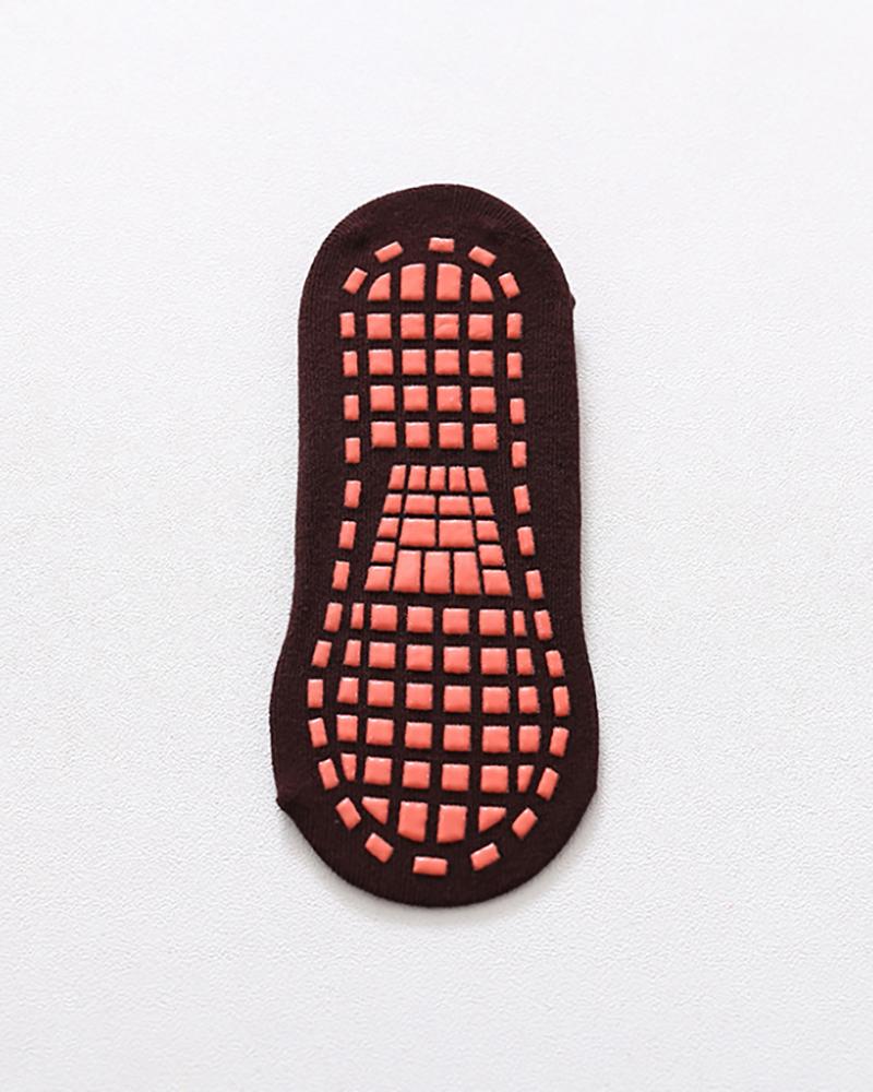 

1Pair Floor Socks Silicone Non Slip Socks, Coffee