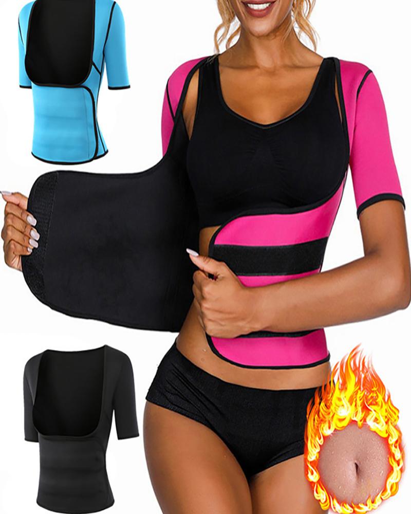 

Neoprene Sweat Waist Trainer Corset Body Shaper Slimming Shapewear, Hot pink