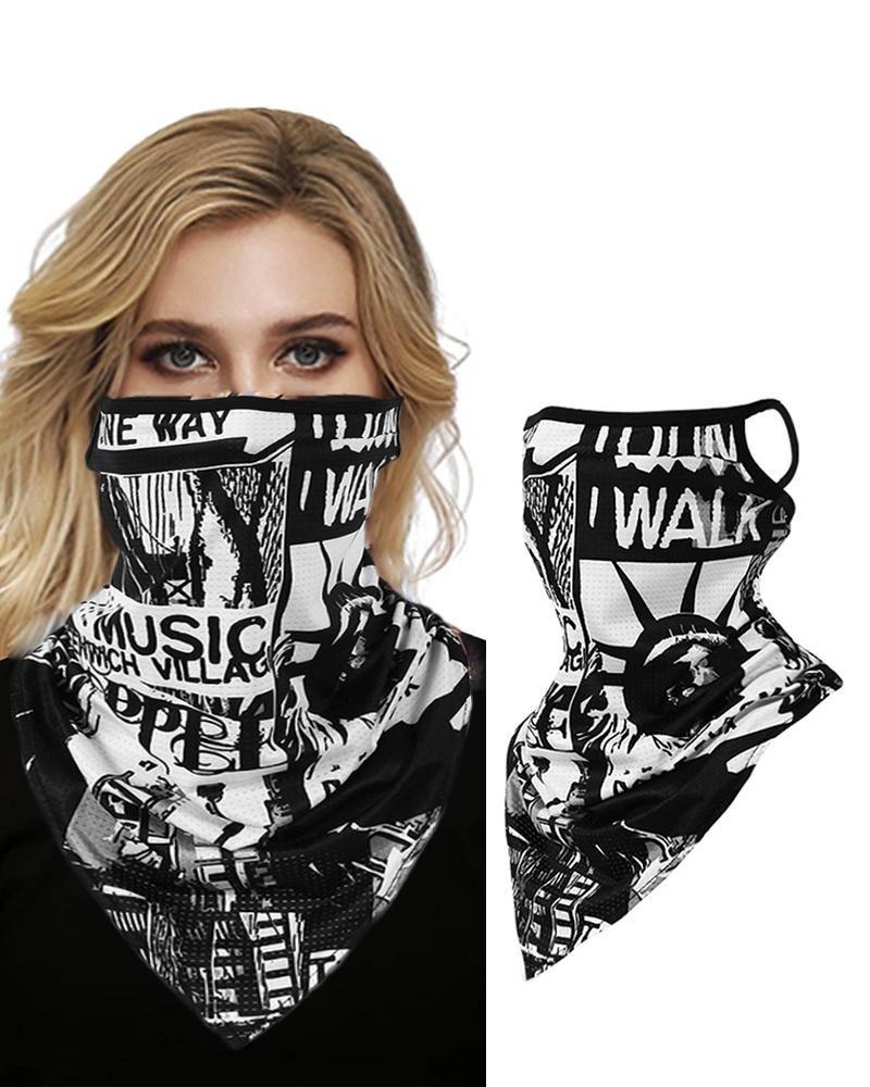 

Print Face Bandana Magic Scarf Headwrap Balaclava, Style2