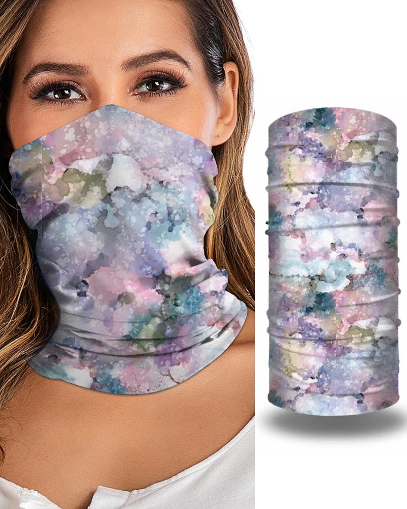

Print Breathable Face Bandana Magic Scarf Headwrap Balaclava, Light purple