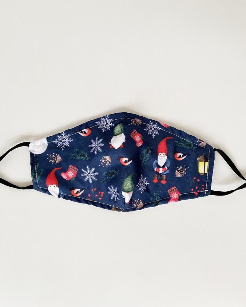 

Christmas Print Valve PM 2.5 Face Mask With Filter For Kids, Style8