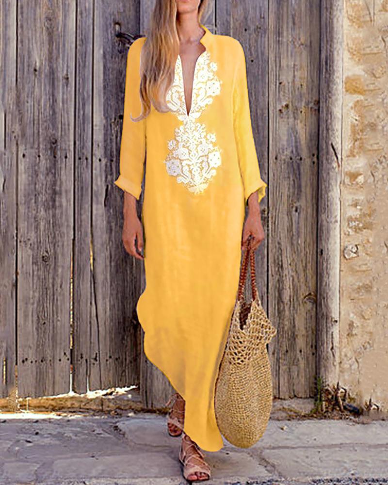 

Boho Style Casual Loose Maxi Dress