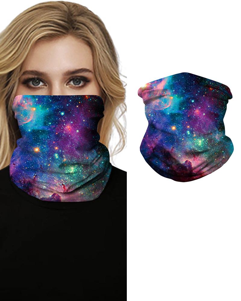 

Sparkle Sky Print Breathable Face Bandana Magic Scarf Headwrap Balaclava, Style1