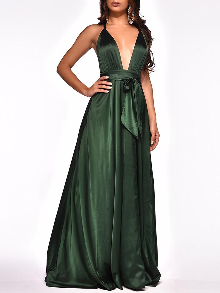 

Multi-way Knot Open Back Evening Dress