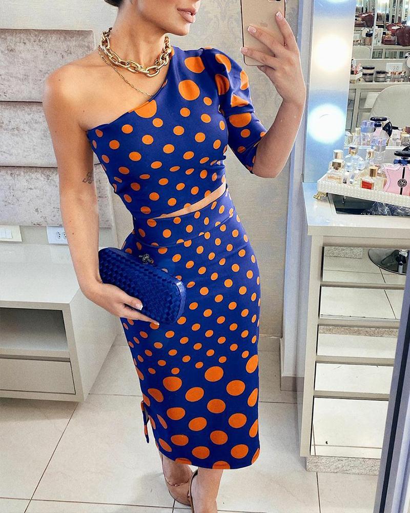 

Polka Dot Two Piece Set, Blue