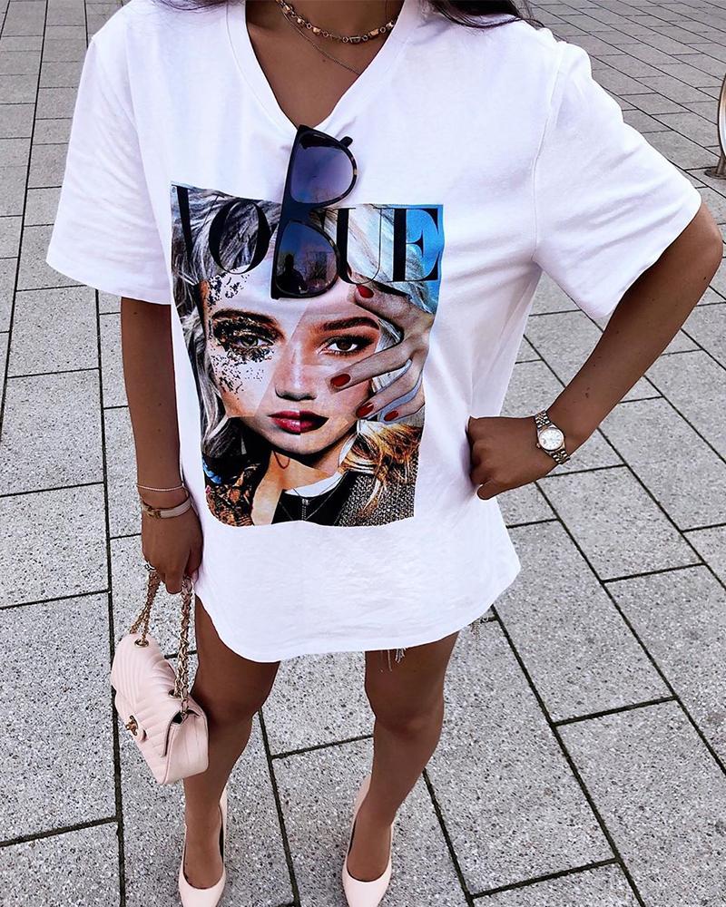

Magazine Cover T-Shirt, White