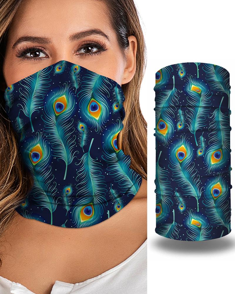 

Print Breathable Face Bandana Magic Scarf Headwrap Balaclava, Dark blue