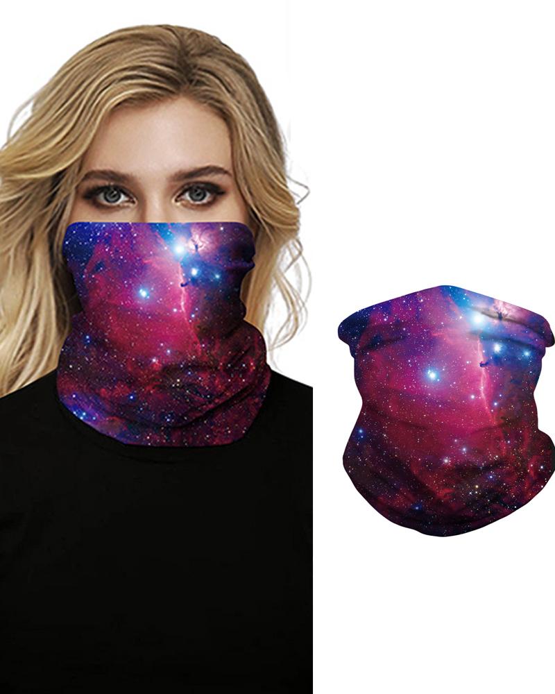 

Cloud Sky Sparkle Sky Print Breathable Face Bandana Magic Scarf Headwrap Balaclava, Red