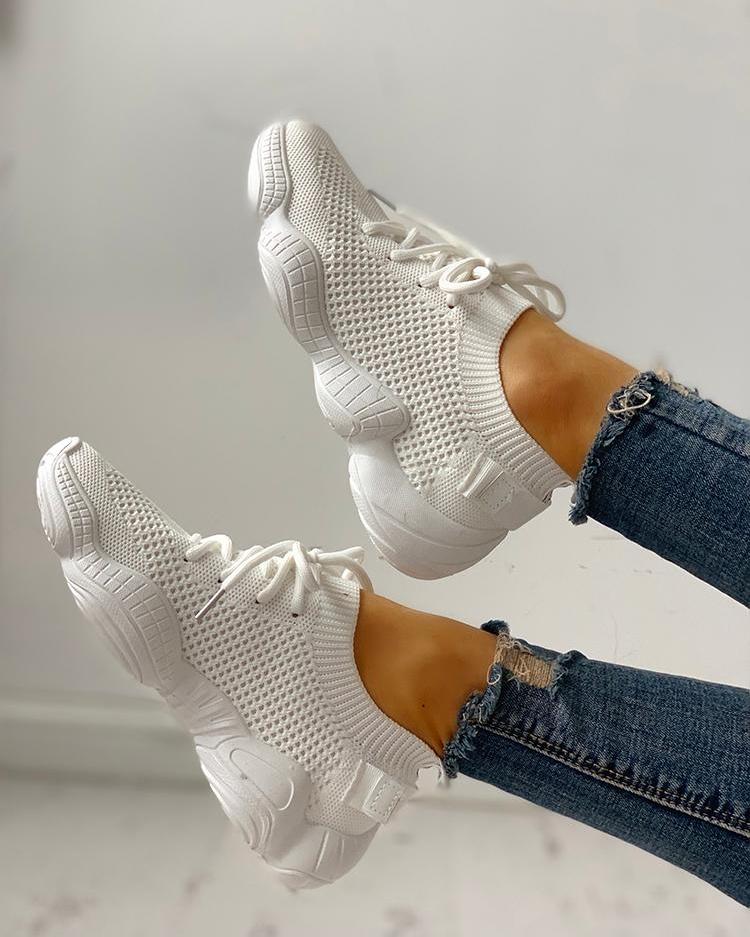 

Net Surface Breathable Non-Slip Sneakers, White