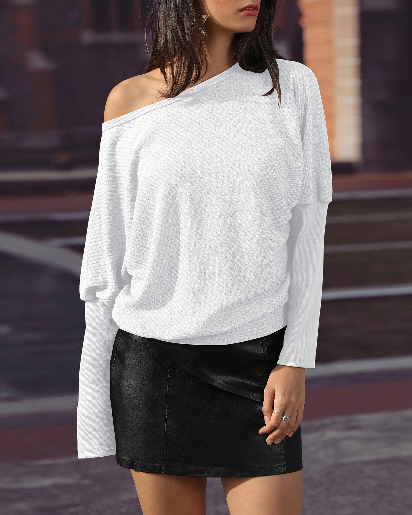 

Solid Long Sleeve Casual Blouse