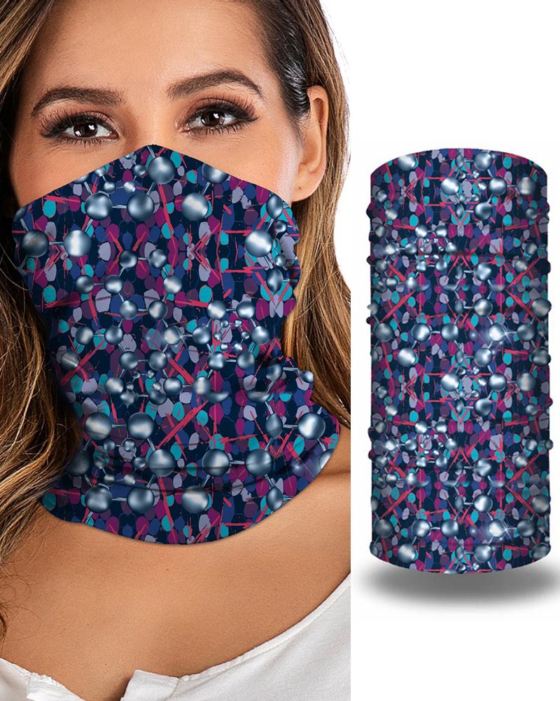 

Print Breathable Face Bandana Magic Scarf Headwrap Balaclava, Dark blue