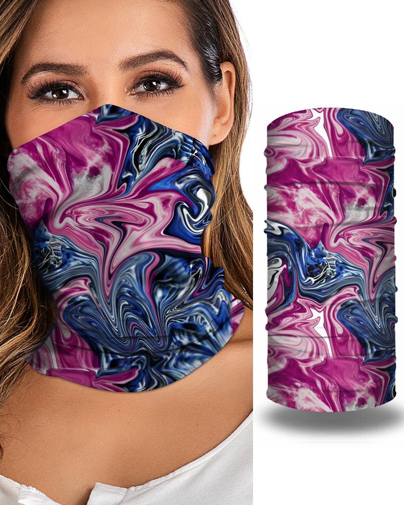 

Print Breathable Face Bandana Magic Scarf Headwrap Balaclava, Dark blue