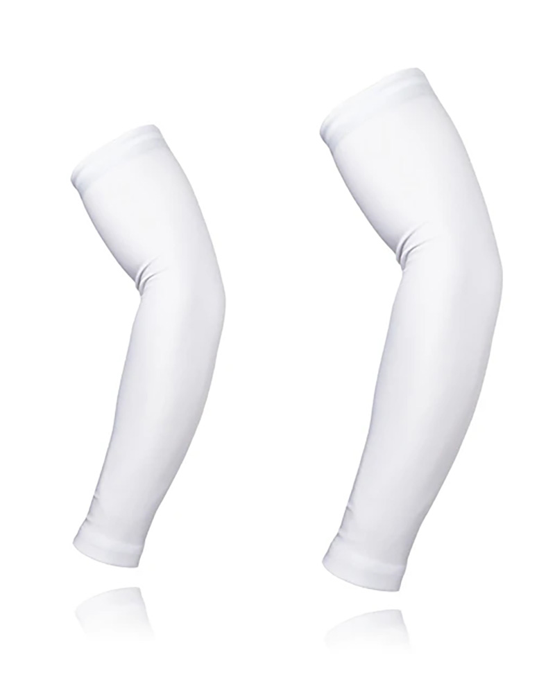 

Breathable Compression Lightweight Sunscreen Bike Cycling Armwarmer Sleeve, White