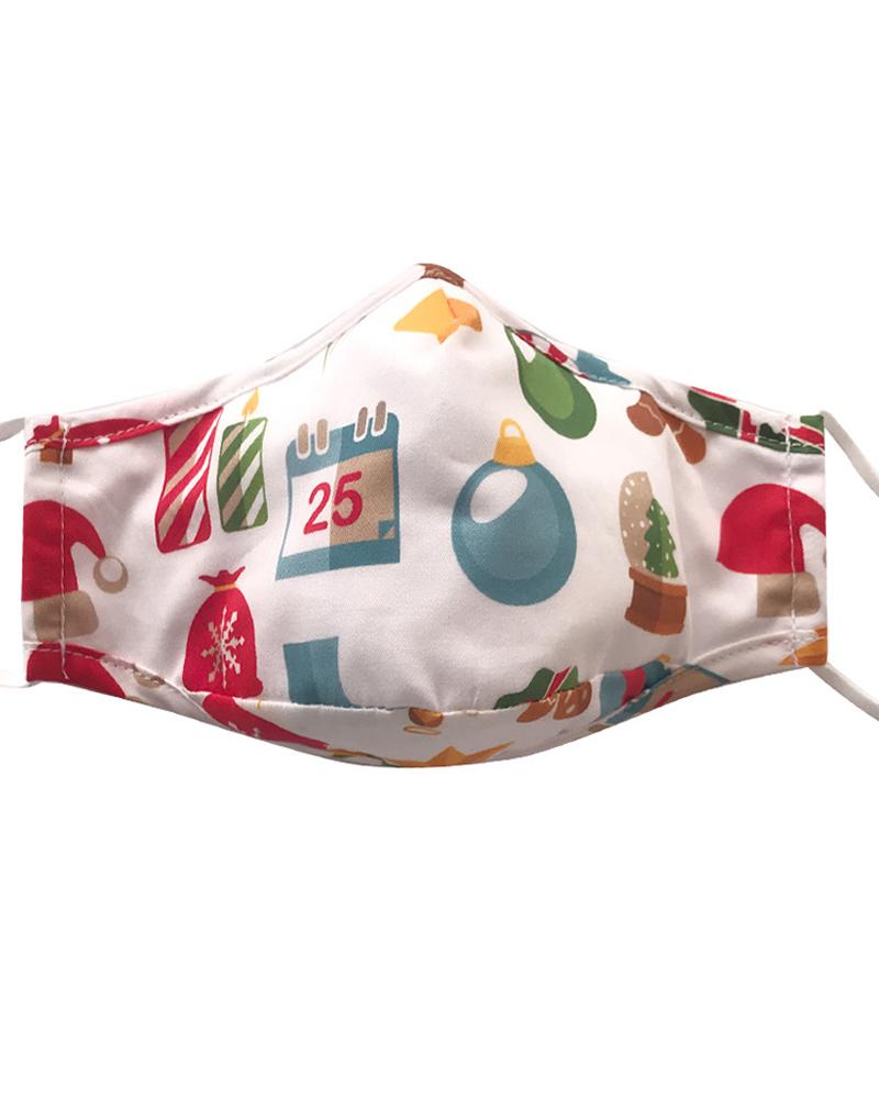 

Christmas Print PM2.5 Filter Face Mask, Style12