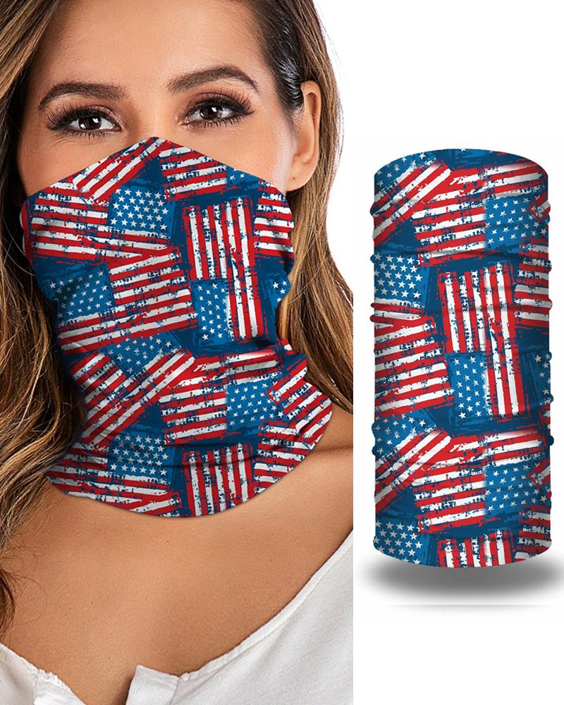 

Print Breathable Face Bandana Magic Scarf Headwrap Balaclava, Dark blue