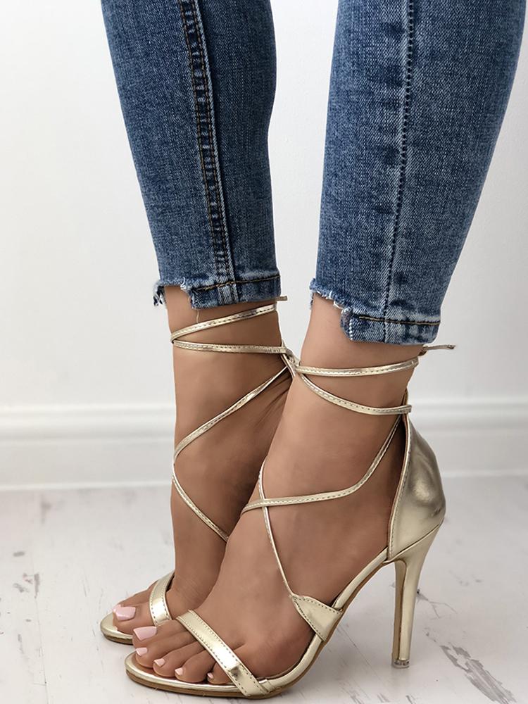 

Sexy Crisscross Cocktail Party Thin Sandals