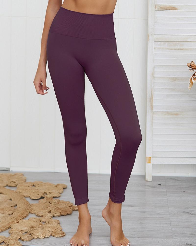 

High Waist Seamless Sports Yoga Legging, Purple