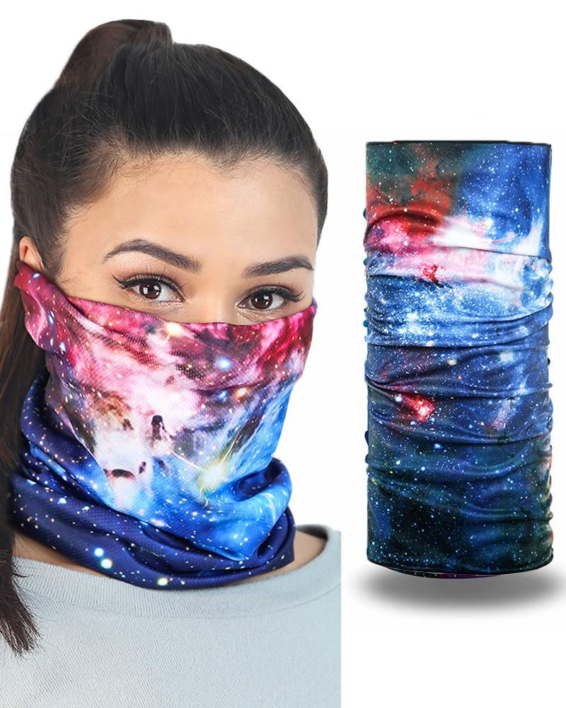 

Sparkle Sky Print Breathable Face Bandana Magic Scarf Headwrap Balaclava, Style4