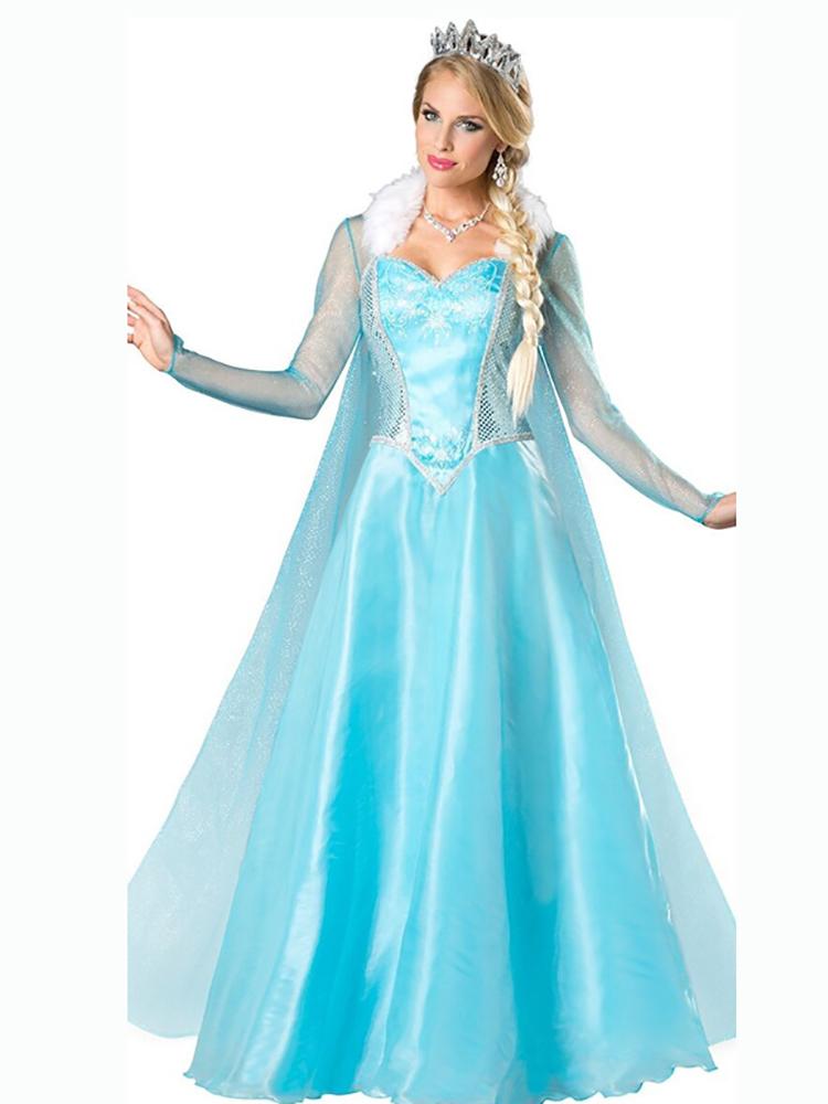 

Ice Queen Costume Cosplay Party Dress, Blue