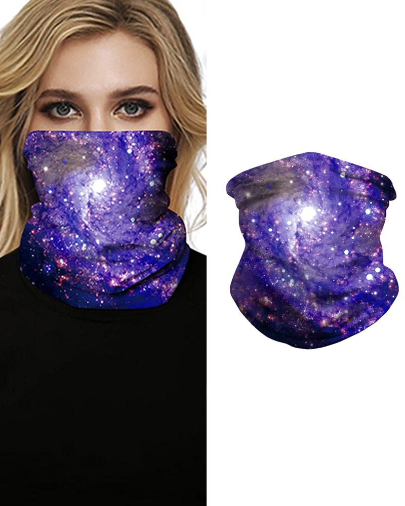 

Cloud Sky Sparkle Sky Print Breathable Face Bandana Magic Scarf Headwrap Balaclava, Purple