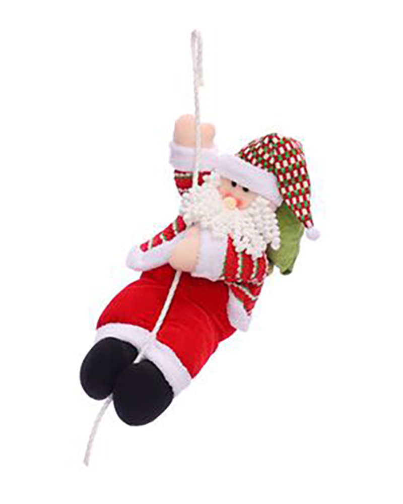 

Christmas Santa Claus Climbing On Rope Ornaments, Style4