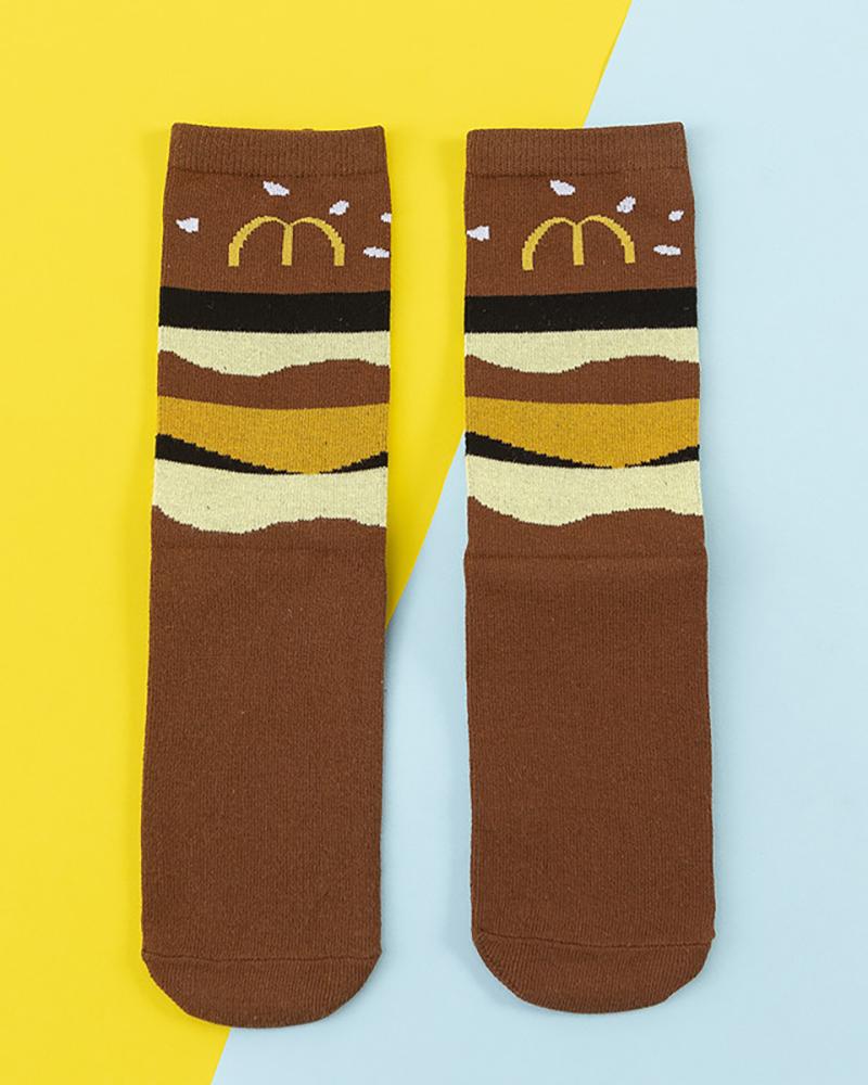 

Fruit / Graphic / Letter Print Socks, Style2