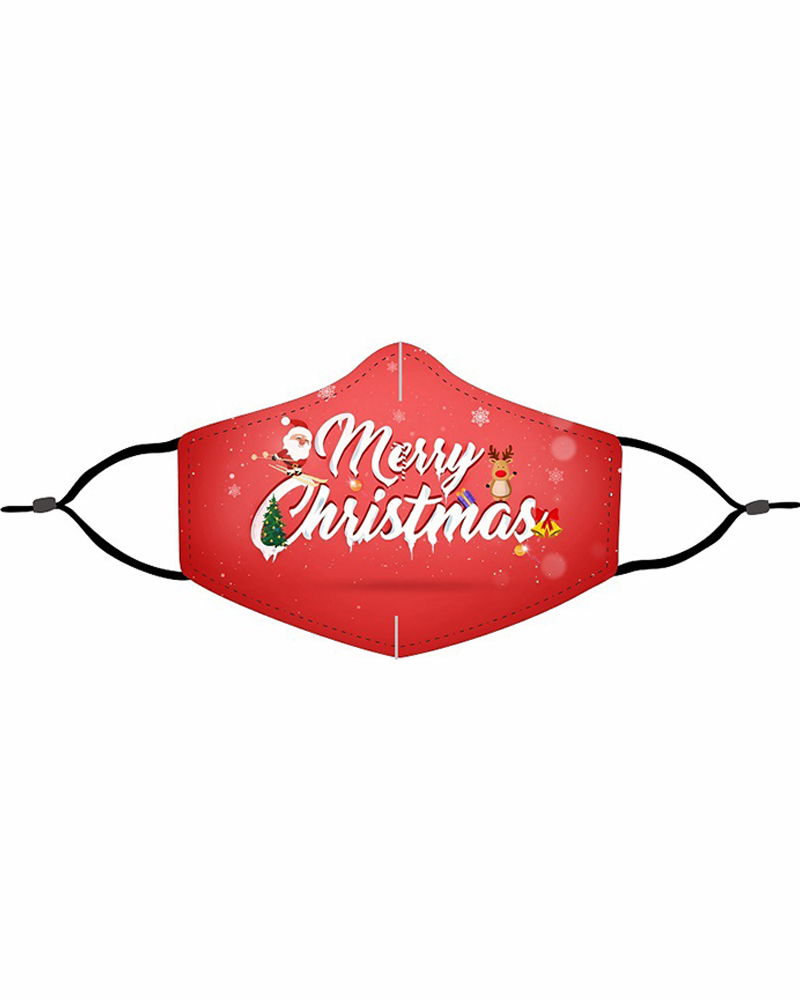 

Christmas Print Valve PM 2.5 Face Mask With Filter For Kids, Style2