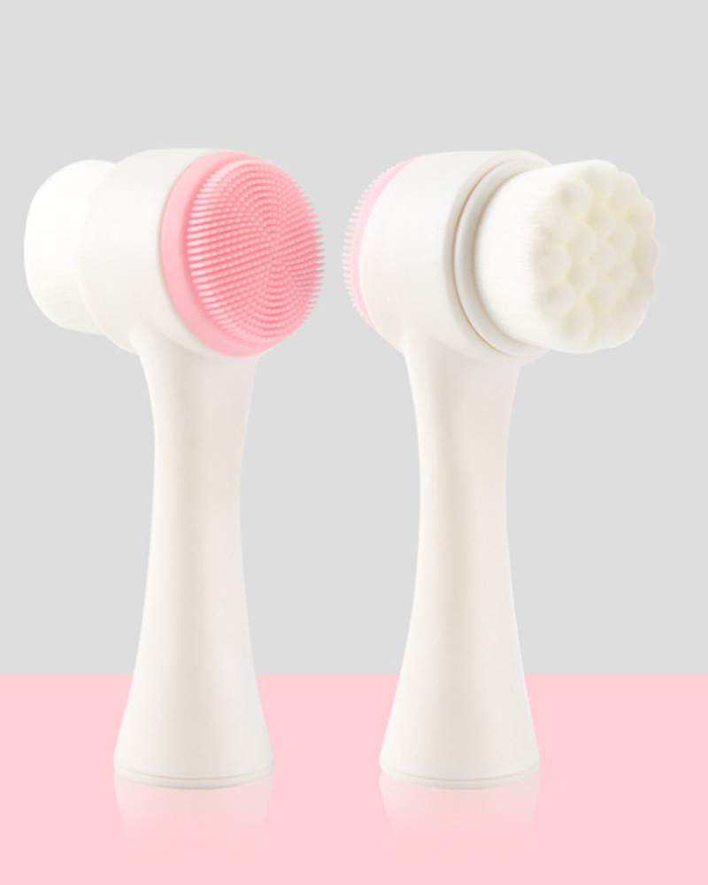 

Handle Double Side Facial Cleanser Brush, White
