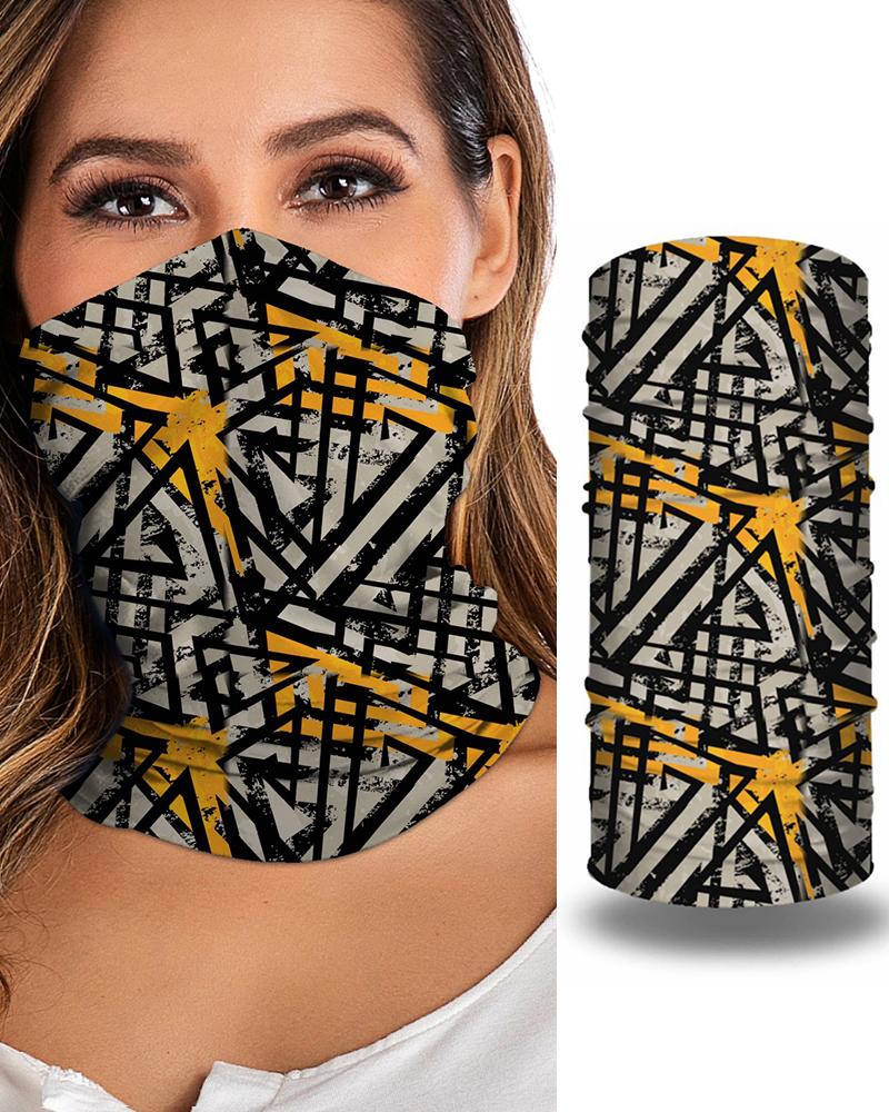 

Print Breathable Face Bandana Magic Scarf Headwrap Balaclava, Black