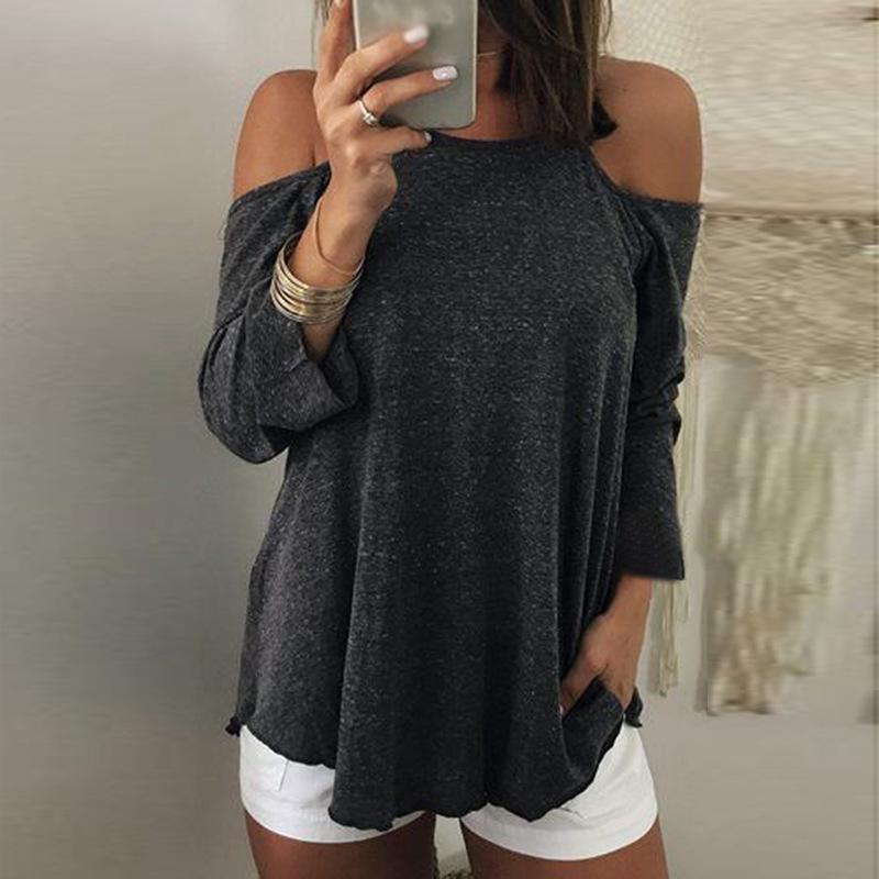 

Sexy Crisscross Open Back Halter Casual Blouse, Dark grey