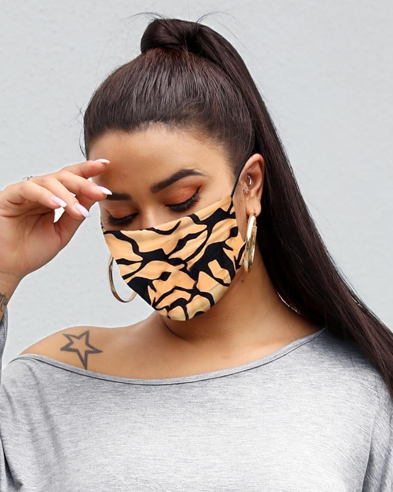 

Colorblock Breathable Mouth Mask Washable And Reusable, Khaki