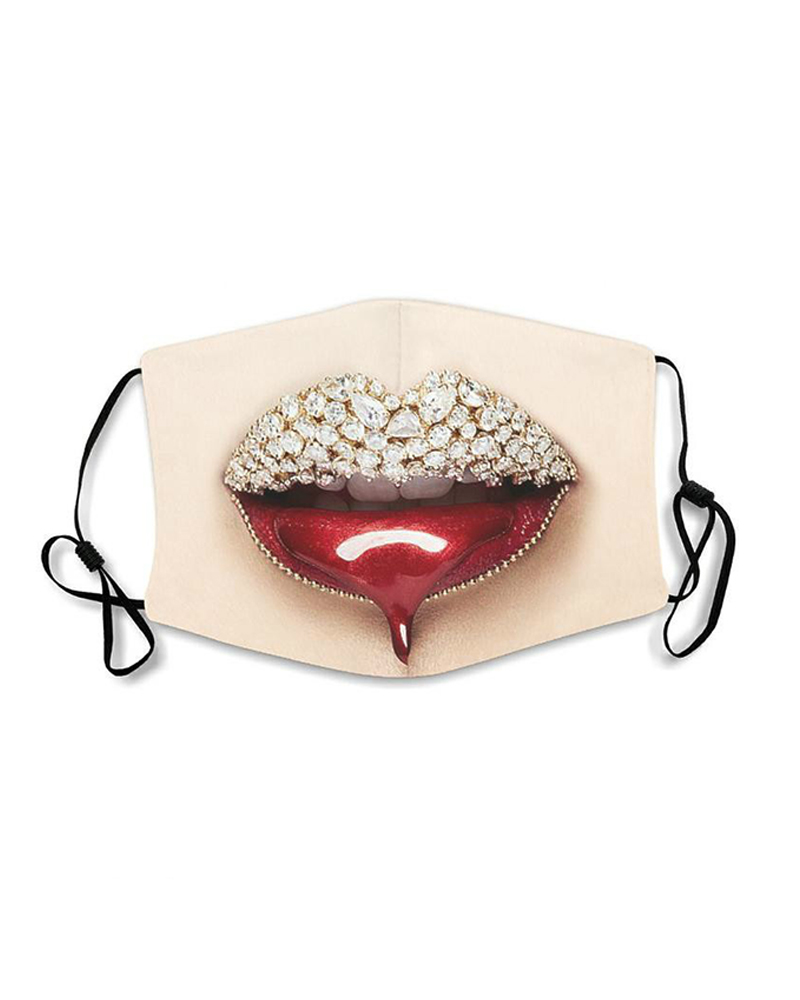 

Lips Expression Breathable Face Mask, Style7